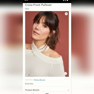 NWT Anthropologie Cut out Sweater by Moth